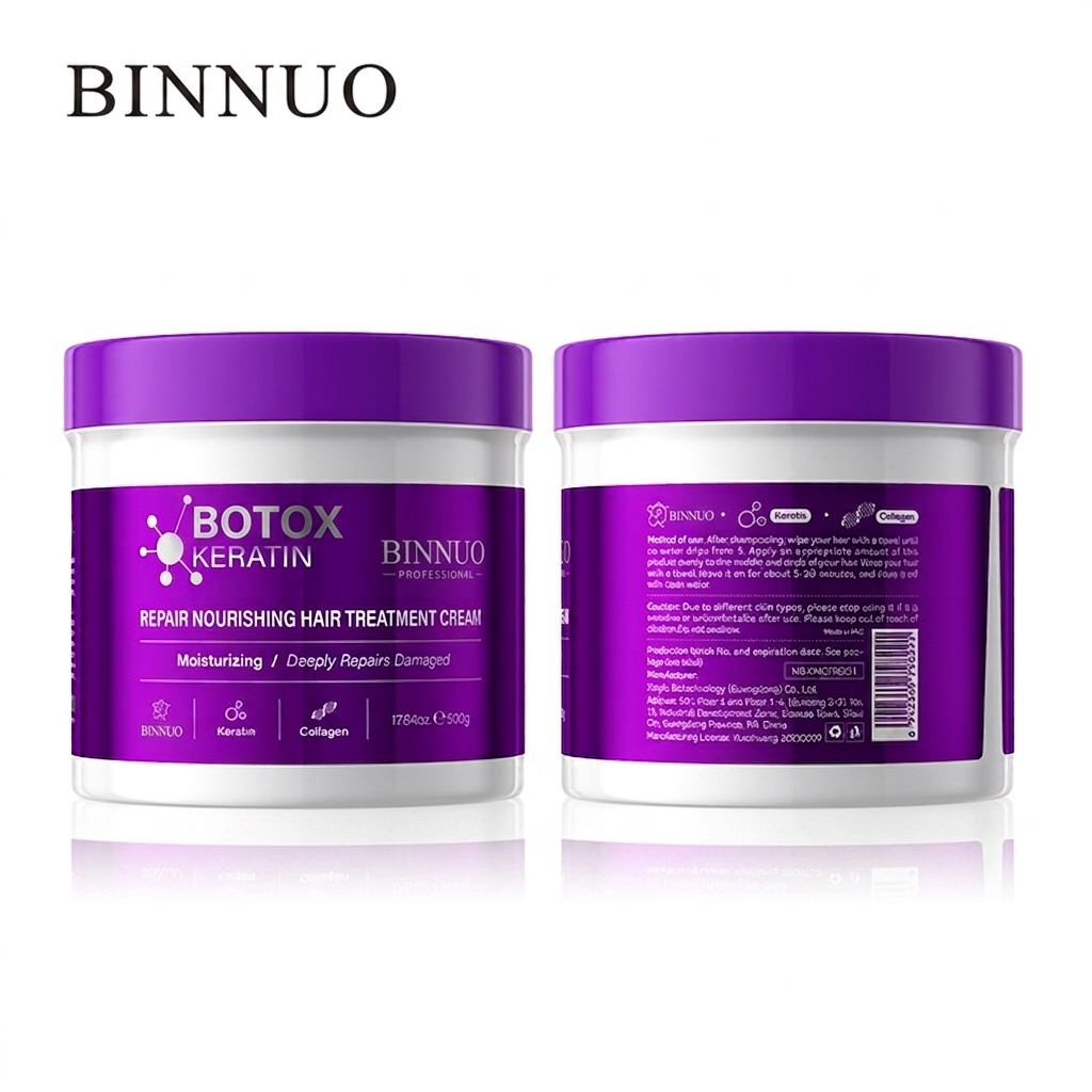 BINNUO Botox Keratin Repair Nourishing Hair Treatment Cream 500g