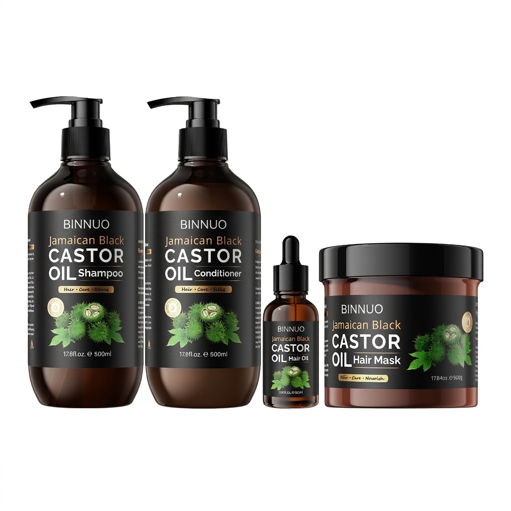 BINNUO Jamaican Black Castor Oil Hair Care Set